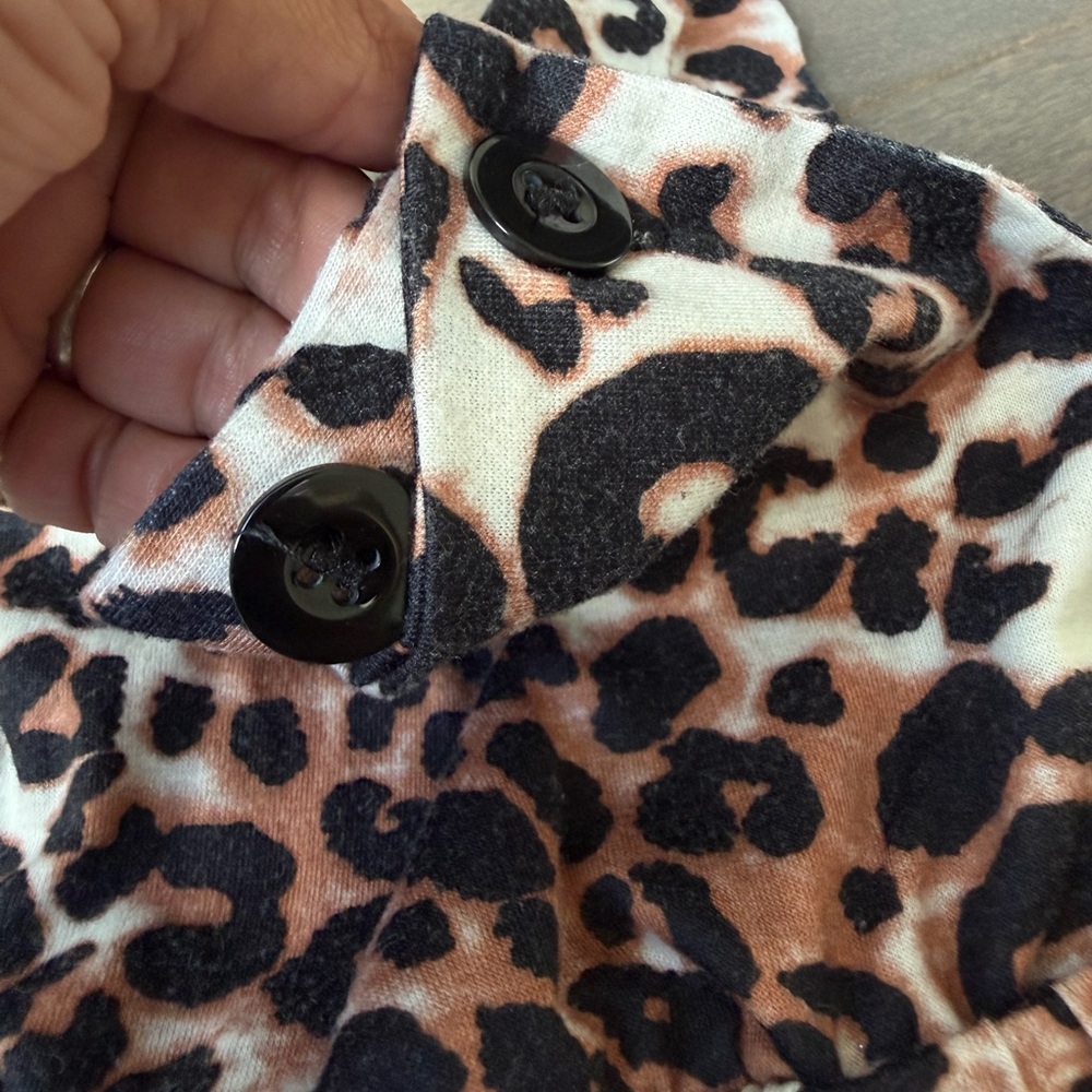 Leopard Print Flared Overalls - Picture 6 of 11